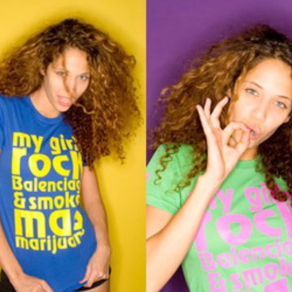 Married to the Mob Tee “my girls rock Balenciaga and smoke mad marijuana”